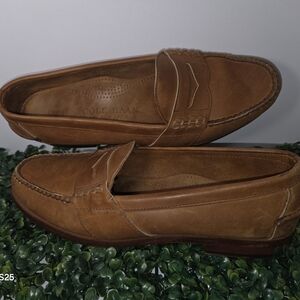 Cole Haan Men’s Tan Leather Penny Loafers